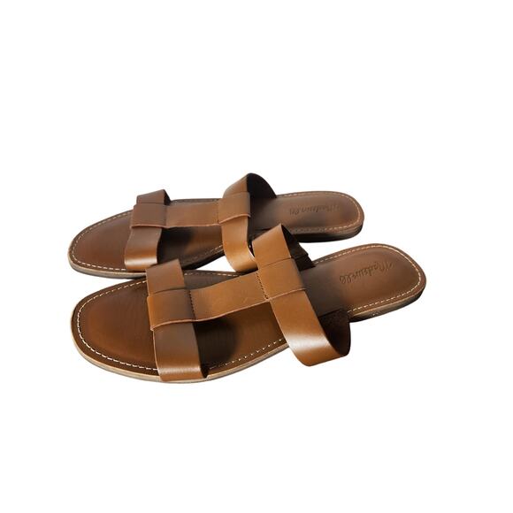 Women's size 11 Madewell Boardwalk Rhea T strap slides - Picture 2 of 5